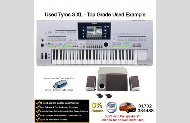 Used Yamaha Tyros 3 With Speakers - Top Grade Used Example - Image 1